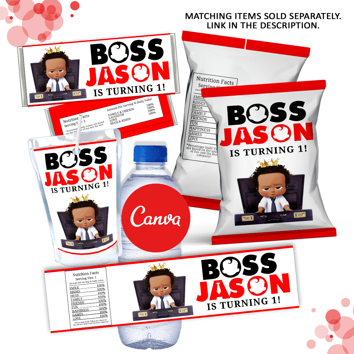 Red Boss Baby Invitation