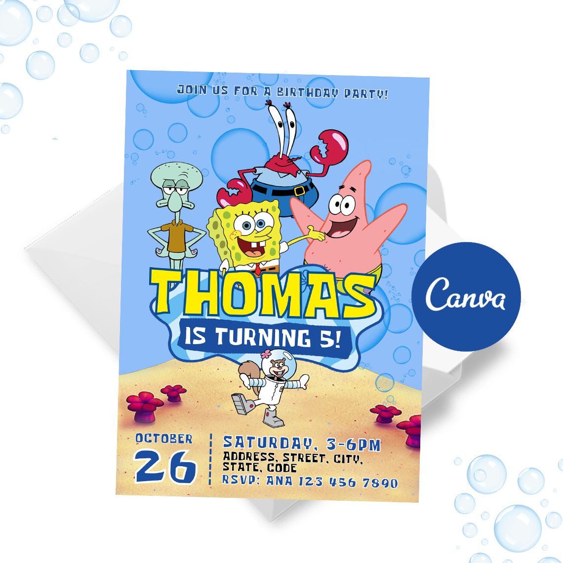 Printable Spongebob Invitations 22 FREE SpongeBob Invitation Templates