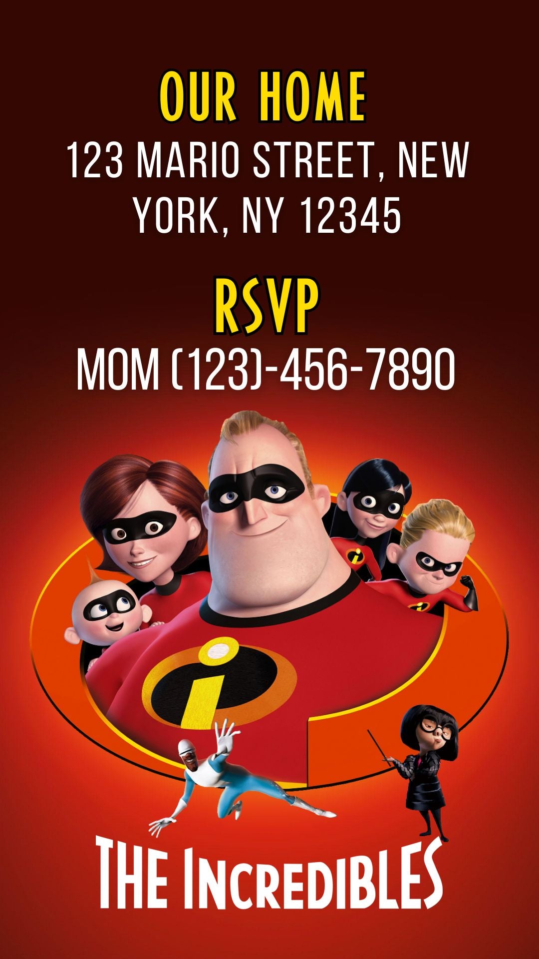 The Incredibles - Birthday Video Invitation 3