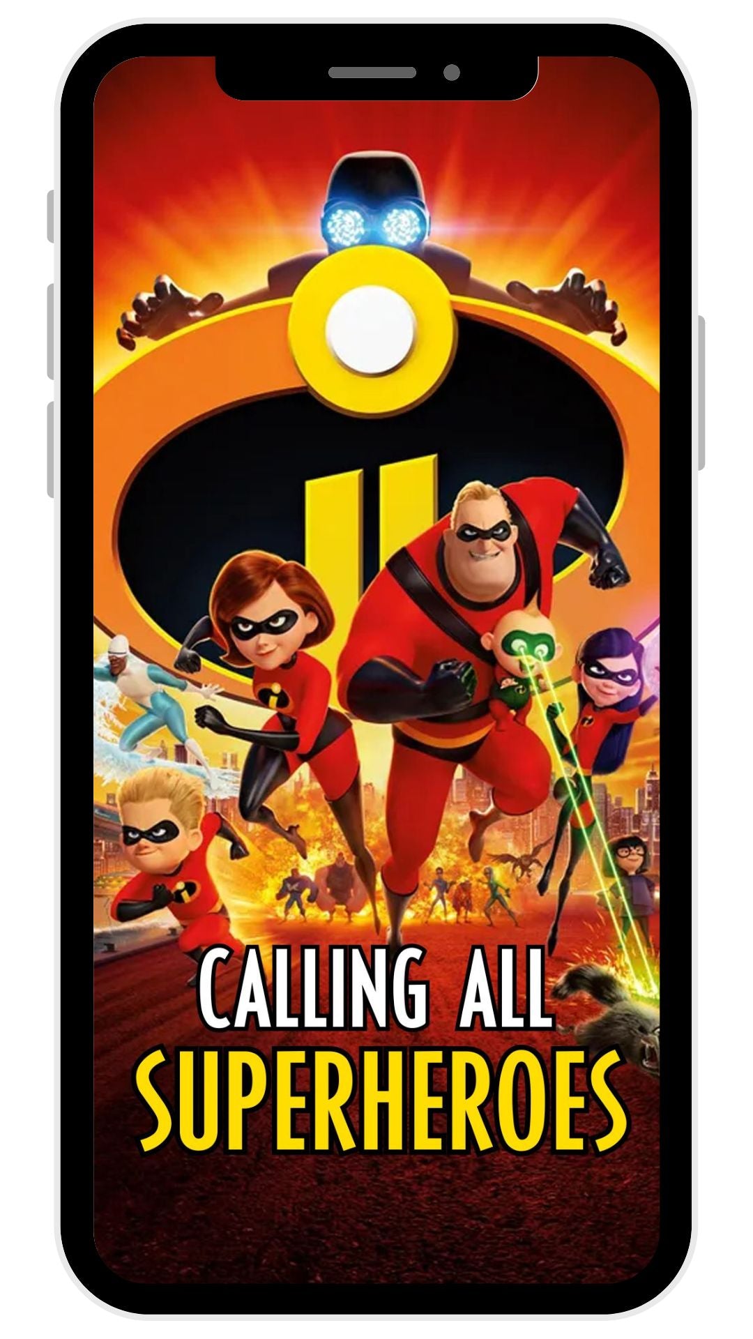 The Incredibles - Birthday Video Invitation Mockup