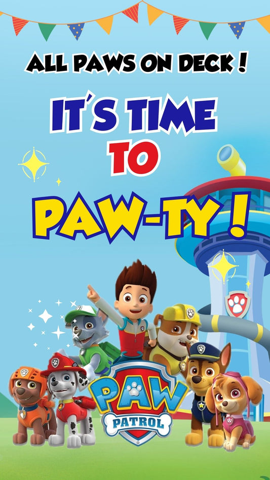 Paw Patrol - Birthday Video Invitation