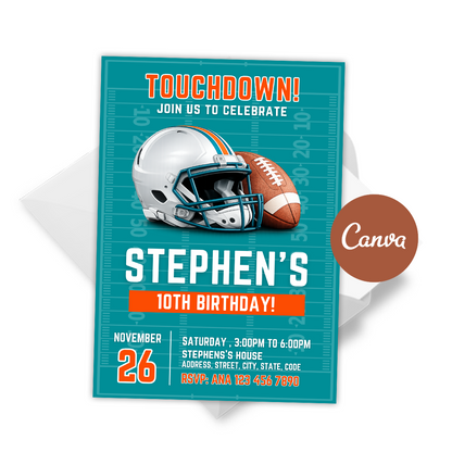 Miami Dolphins Invitation