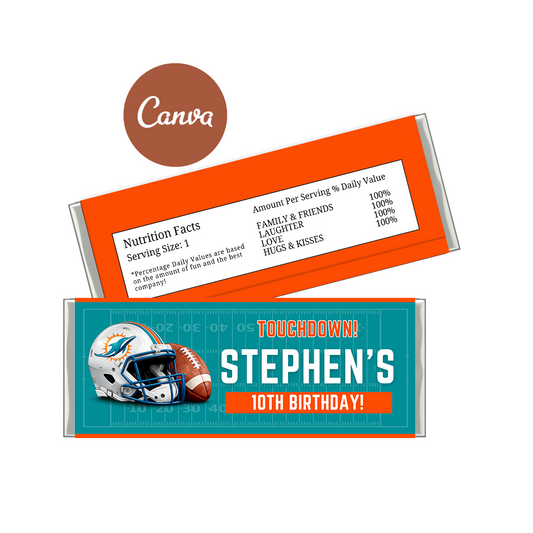 Miami Dolphins Hershey Bar