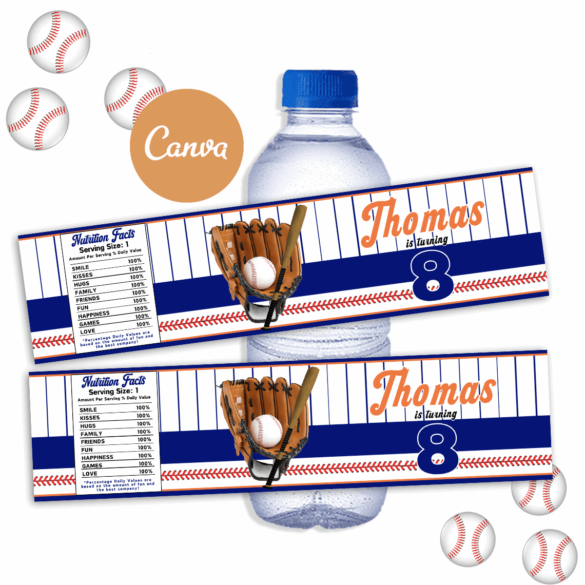 Baseball Water Bottle