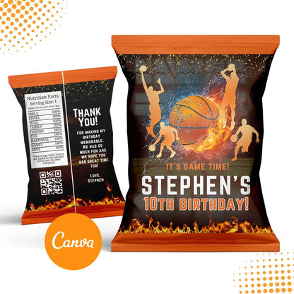 Basketball Chip Bag