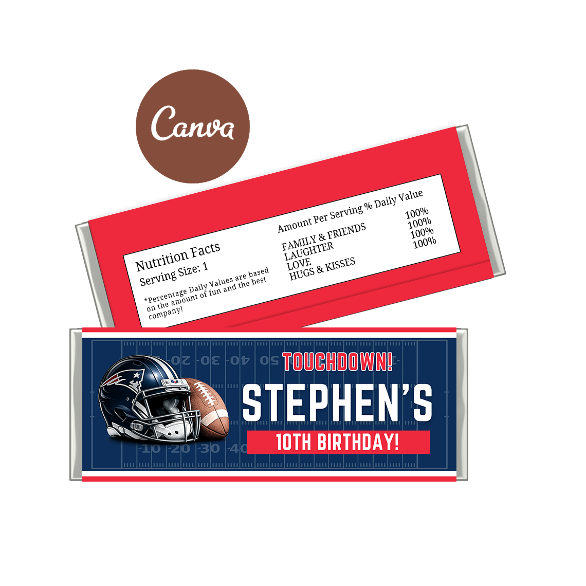 New England Patriots Hershey Bar