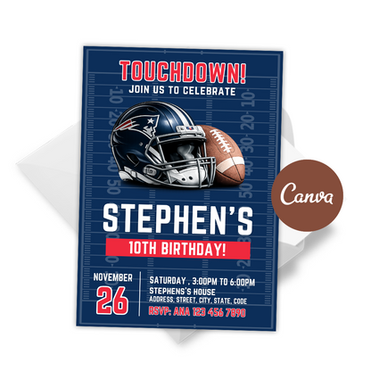 New England Patriots Invitation