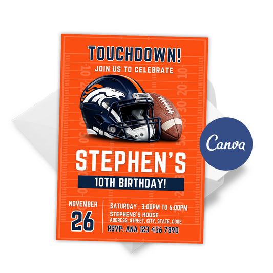 Denver Broncos Invitation