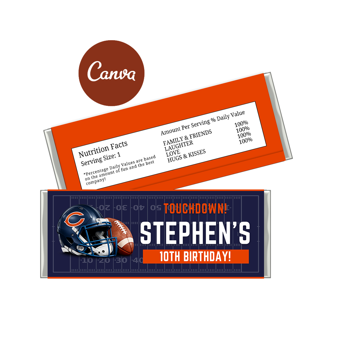 Chicago Bears Hershey Bar