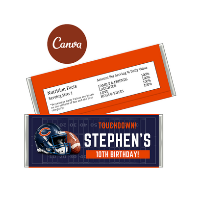 Chicago Bears Hershey Bar