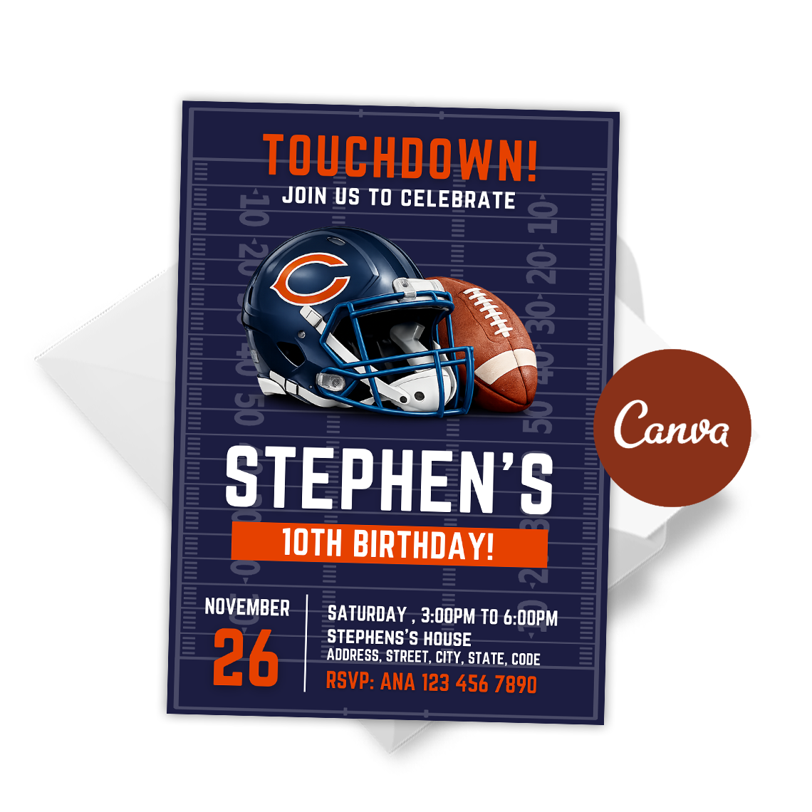 Chicago Bears Invitation