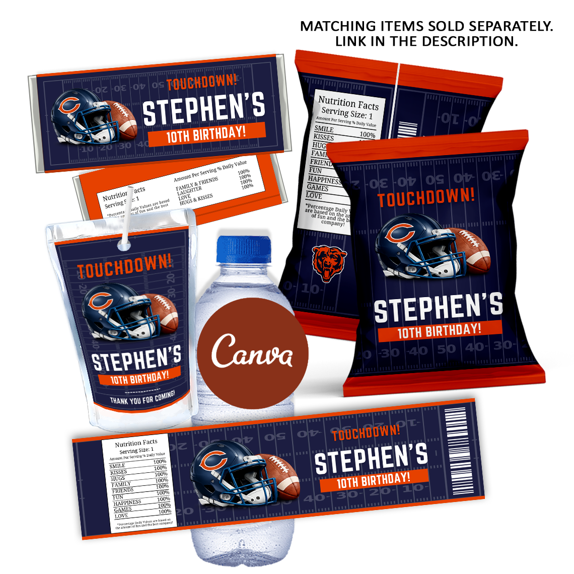 Chicago Bears Hershey Bar
