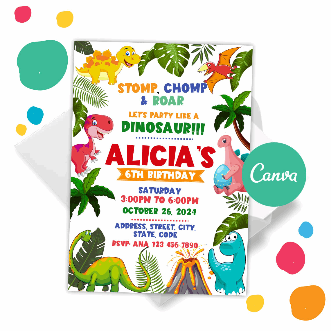 Dinosaur Invitation