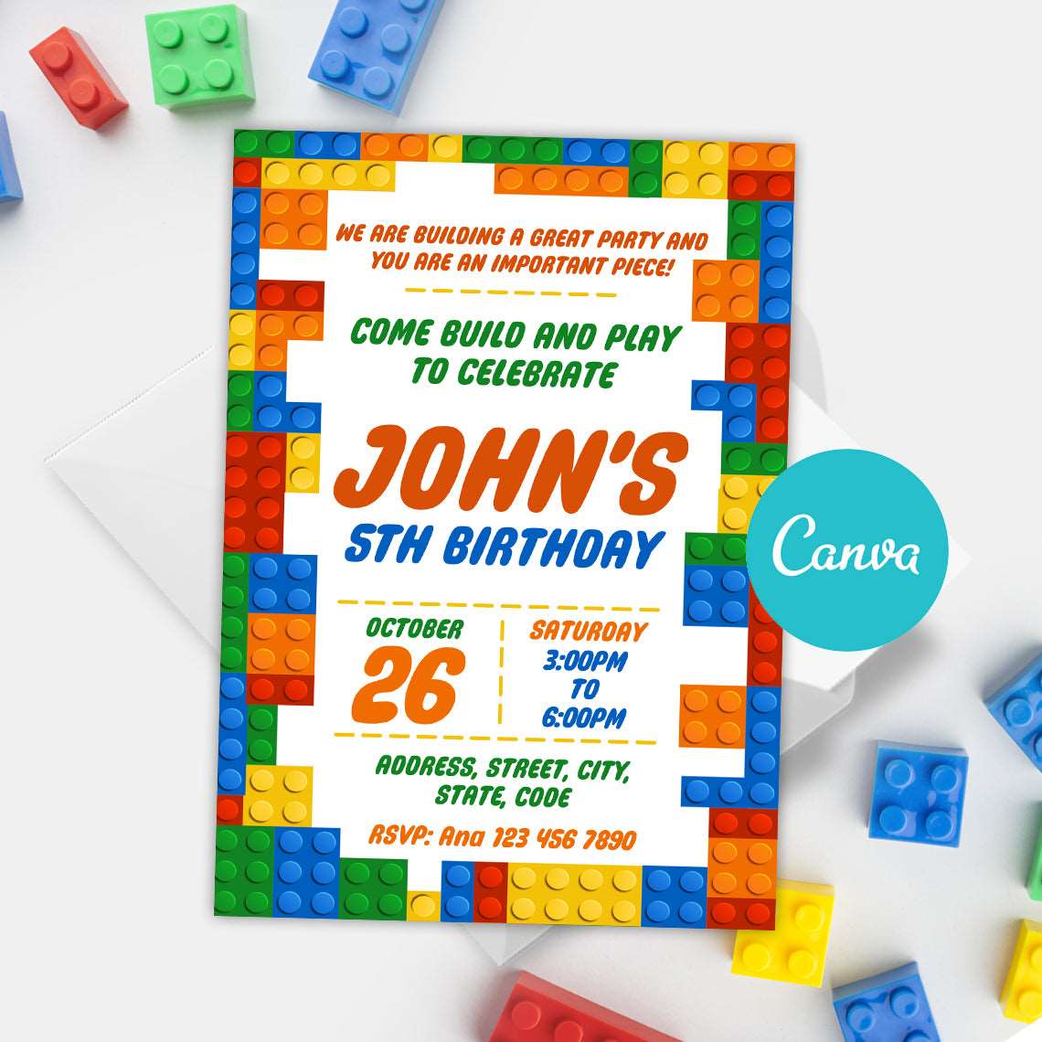 Lego Birthday Invitations Print Free Printable LEGO® Inspired Thank