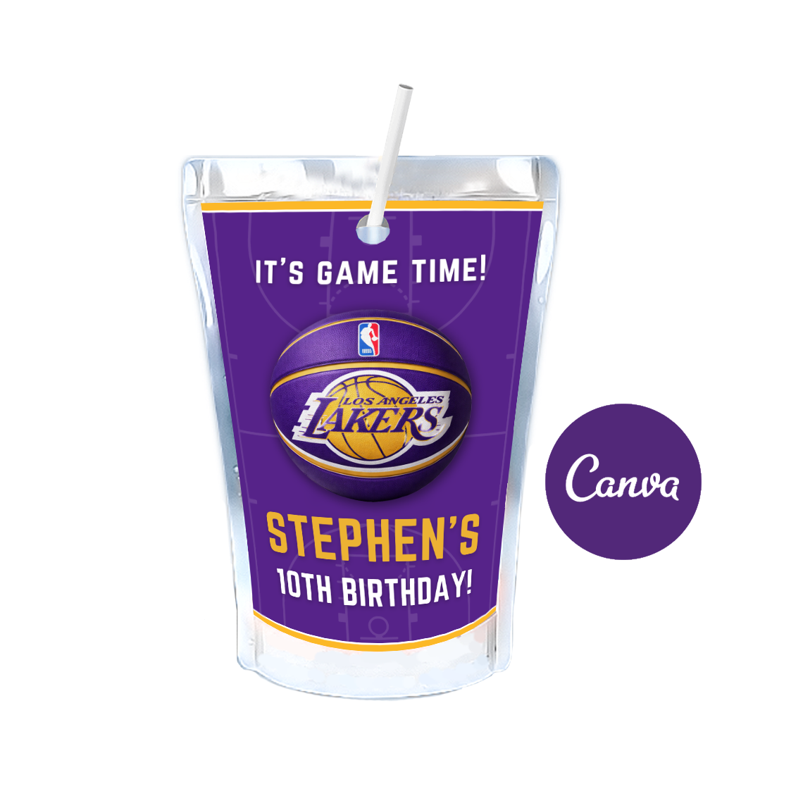 Lakers Caprisun Label