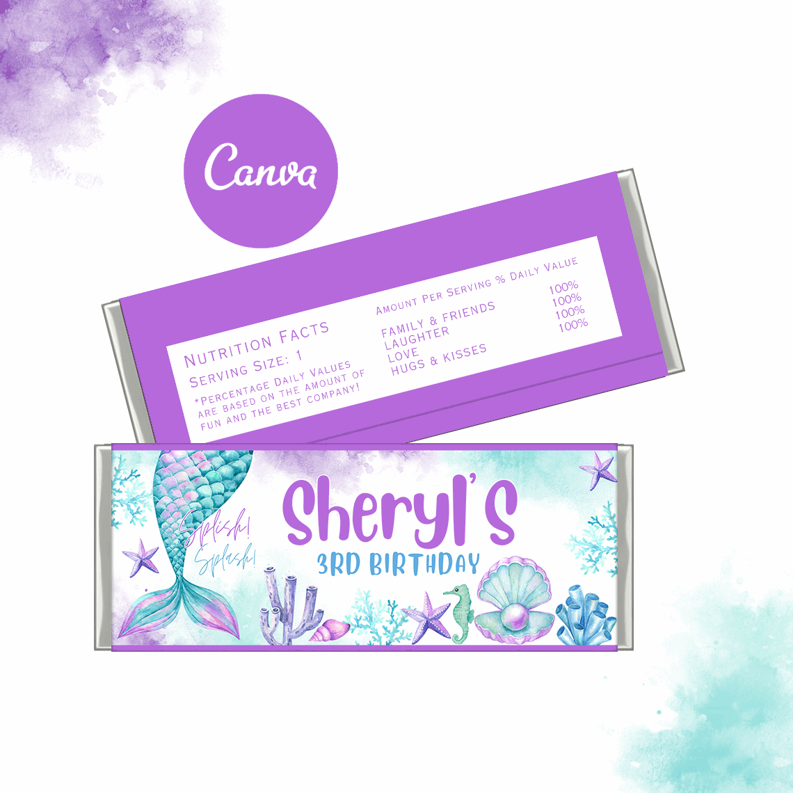 Mermaid Hershey Bar