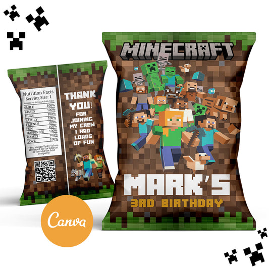 Minecraft Chip Bag