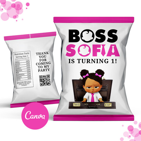 Pink Boss Baby Chip Bag