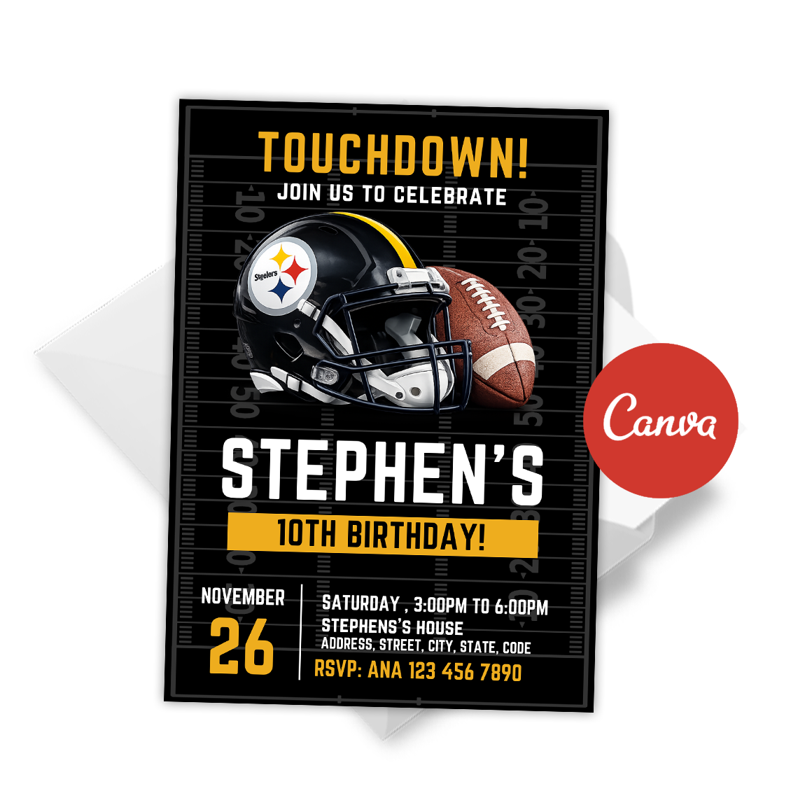 Pittsburgh Steelers Invitation