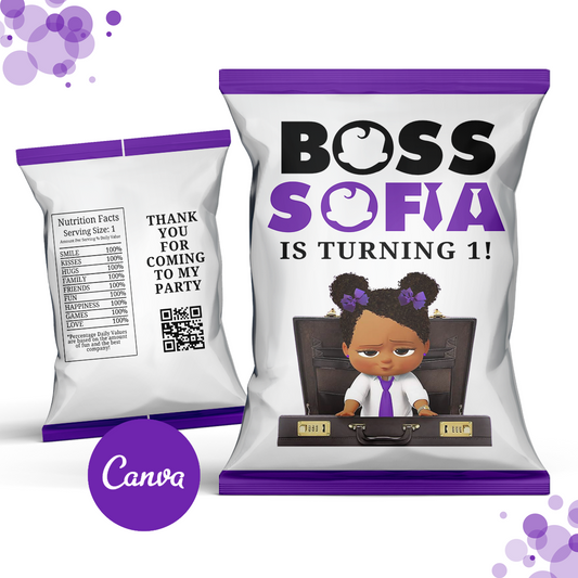 Purple Boss Baby Chip Bag