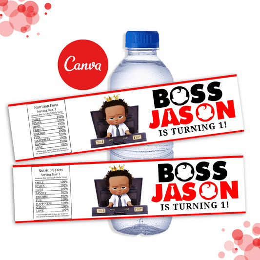 Red Boss Baby Water Bottle