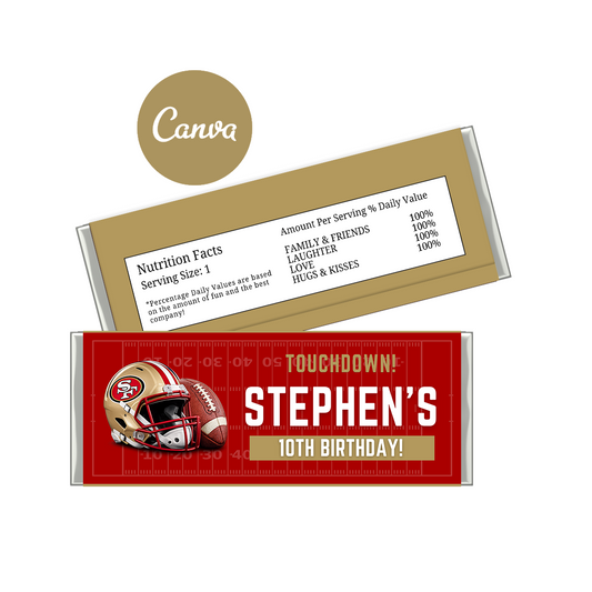 San Francisco 49ers Hershey Bar