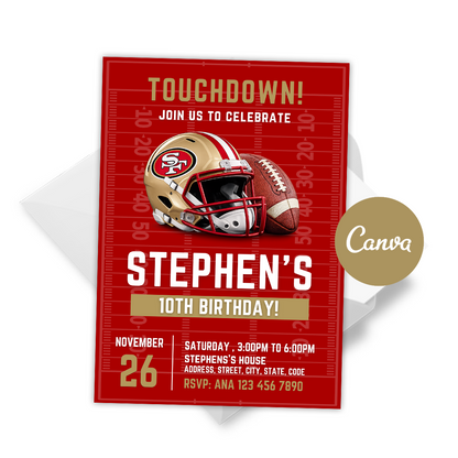 San Francisco 49ers Invitation