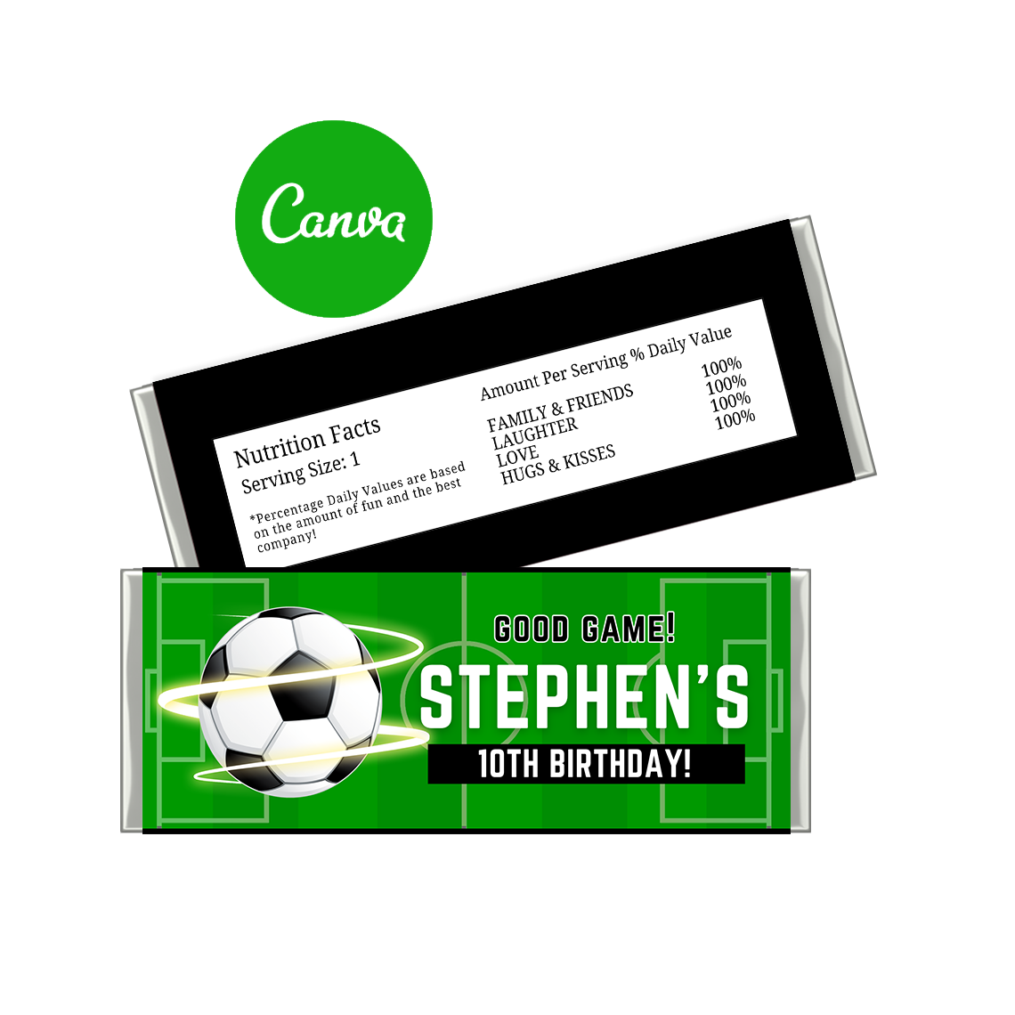 Green Soccer Hershey Bar