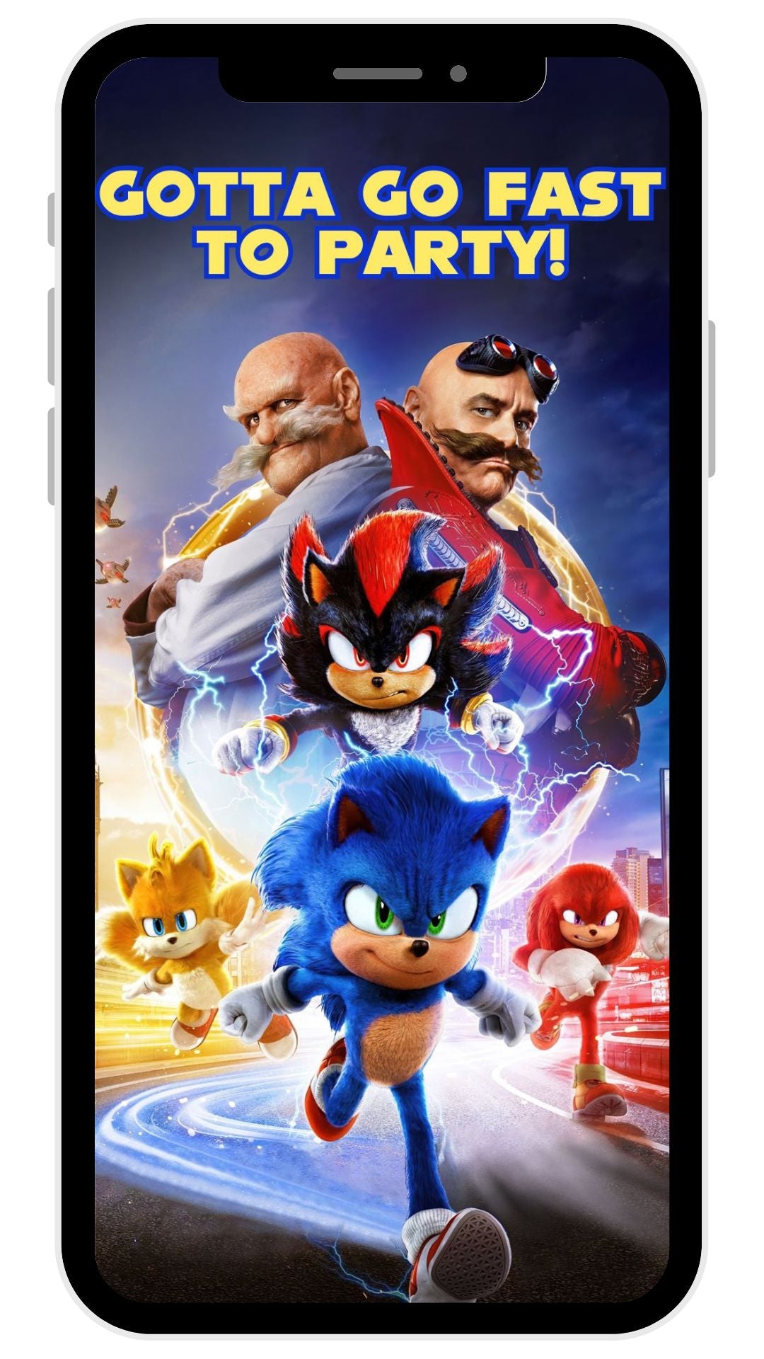 Sonic the Hedgehog - Birthday Video Invitation Mockup