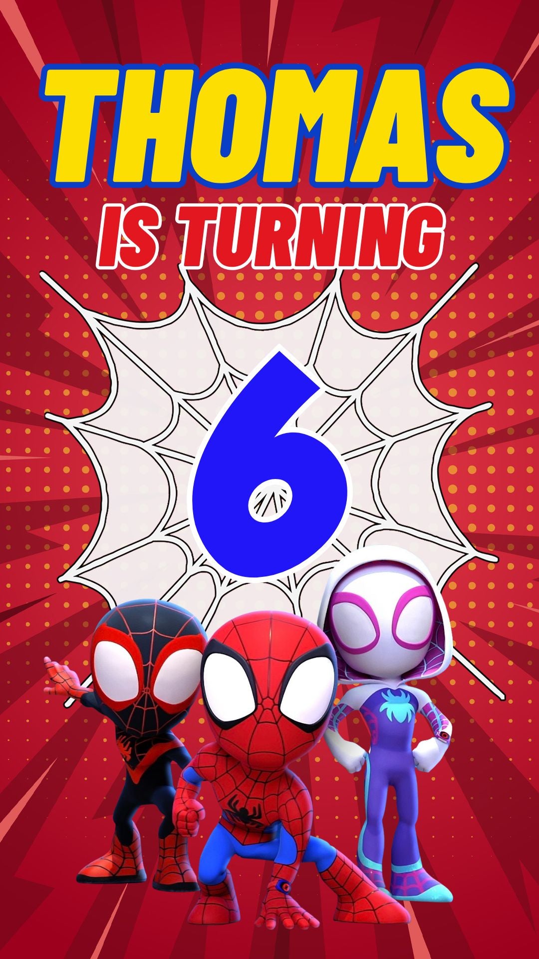 Spidey and His Amazing Friends - Birthday Video Invitation Template 2