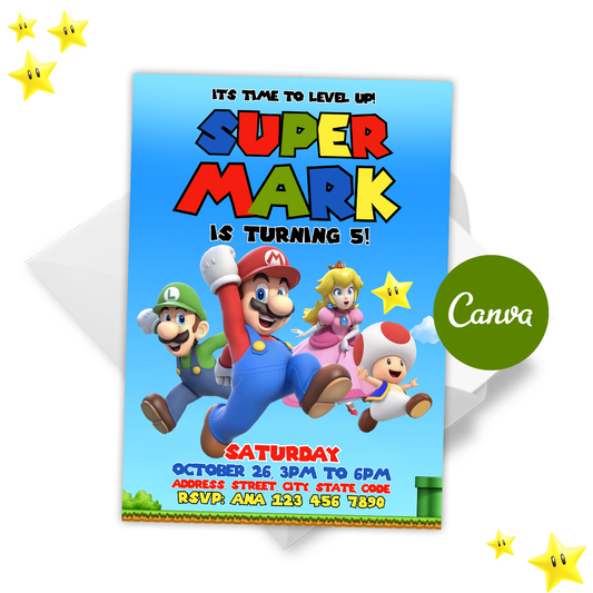 Super Mario Invitation