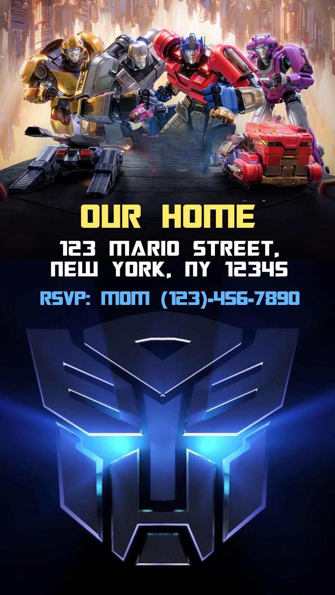 Transformers One - Birthday Video Invitation 3