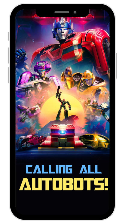 Transformers One - Birthday Video Invitation Mockup