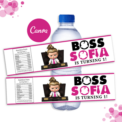 White Girl Boss Baby Water Bottle